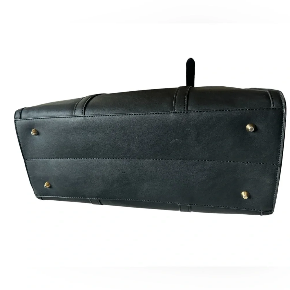 Beautiful Black Leather Handbag Tote Laptop IPad Tablet Bag Lovevook
